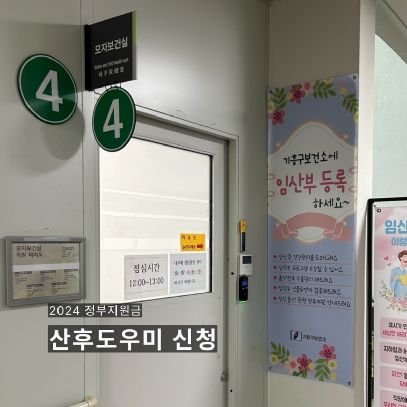 2024년 산후도우미 정부지원금 신청방법 본인부담금 (feat. 용인시 기흥구)