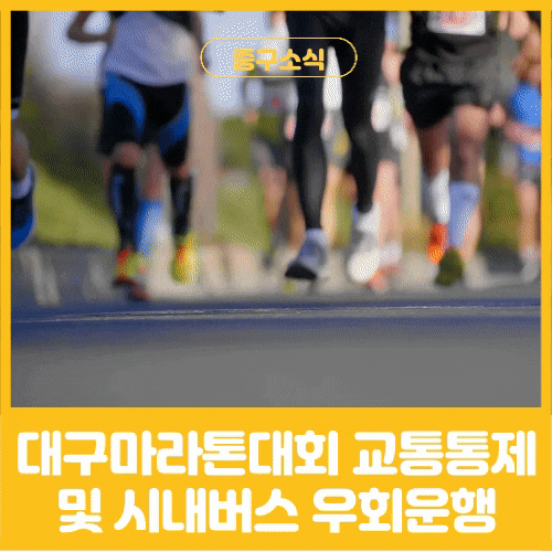 2024 <b>대구마라톤</b>대회 교통<b>통제</b>, 시내버스 우회운행
