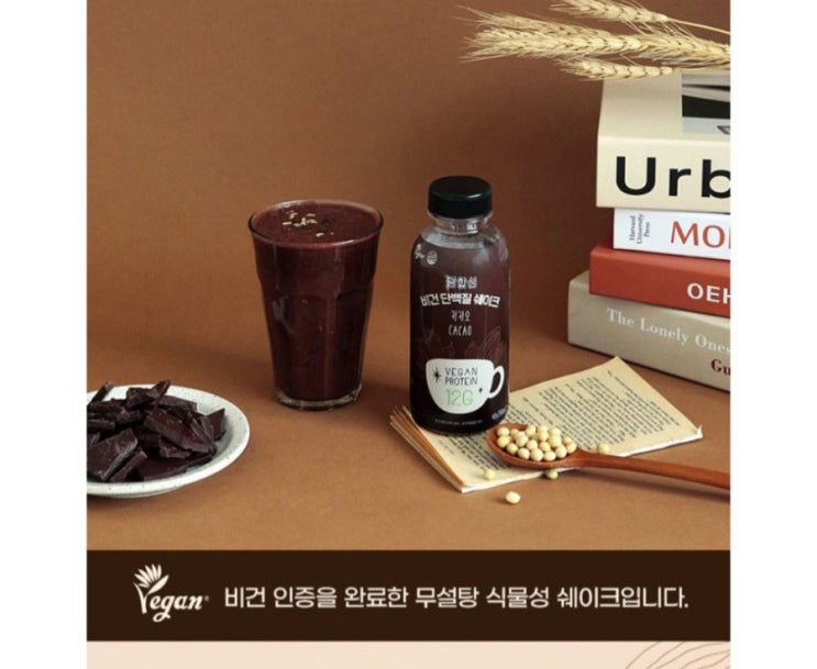  비건 단백질쉐이크 카카오 40g 아침식사대용으로 좋네요