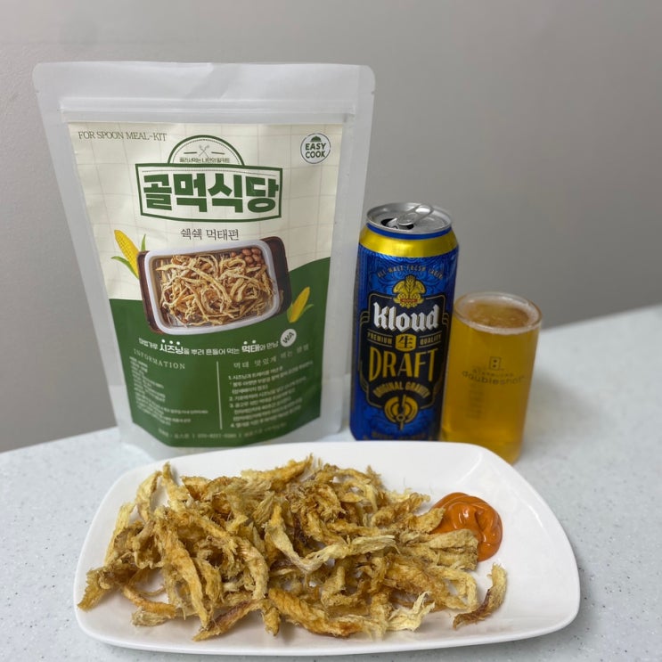  전자레인지로 간단하게 먹태 술안주 즐기기 포스푼 골먹식당 쉑쉑 먹태 밀키트
