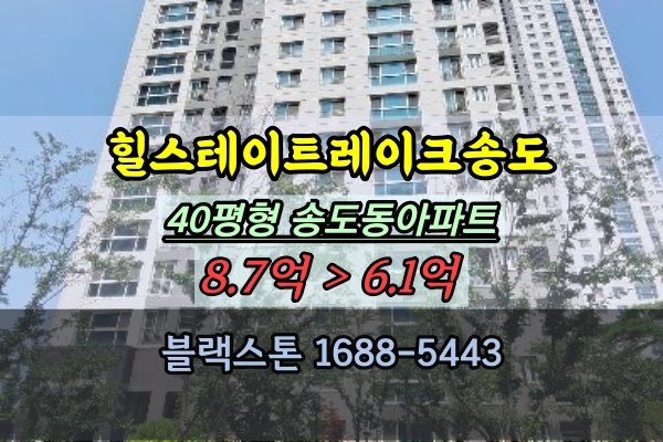 힐스테이트레이크송도 경매 40평 송도신도시아파트 뷰맛집