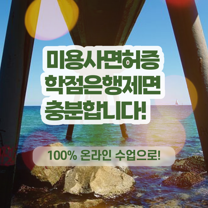  사이버 미용학과 , 국가미용자격증 학은제로 16주 동안 공부하고 통과했던 과정 추천합니다
