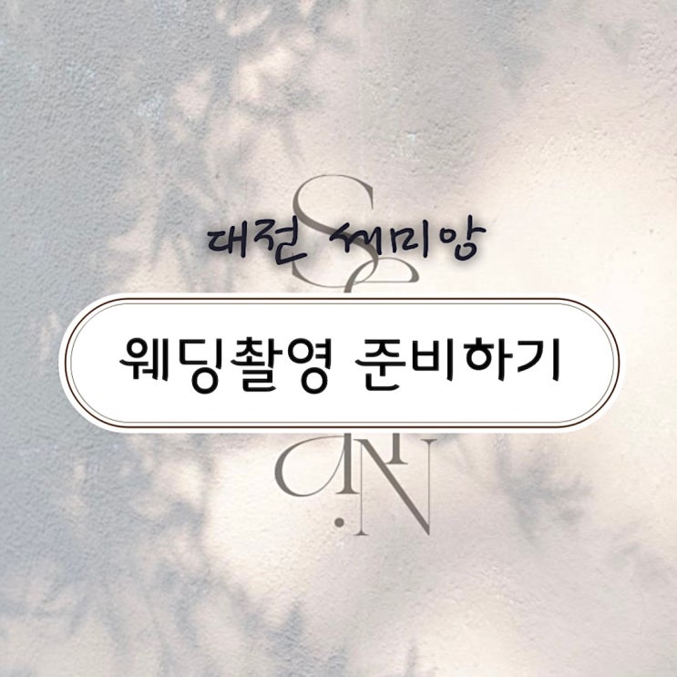  W19. 대전 세미앙 스튜디오 웨딩 촬영 준비 / 촬영시안 제작 / 간식 준비
