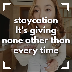브이로그로 영어공부하기 staycation / It's giving / none other than / every time 뜻