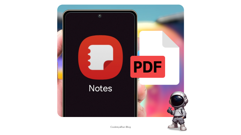 PDF 만들기, 갤럭시 삼성노트앱에서도 사진 스캔해서 가능해!