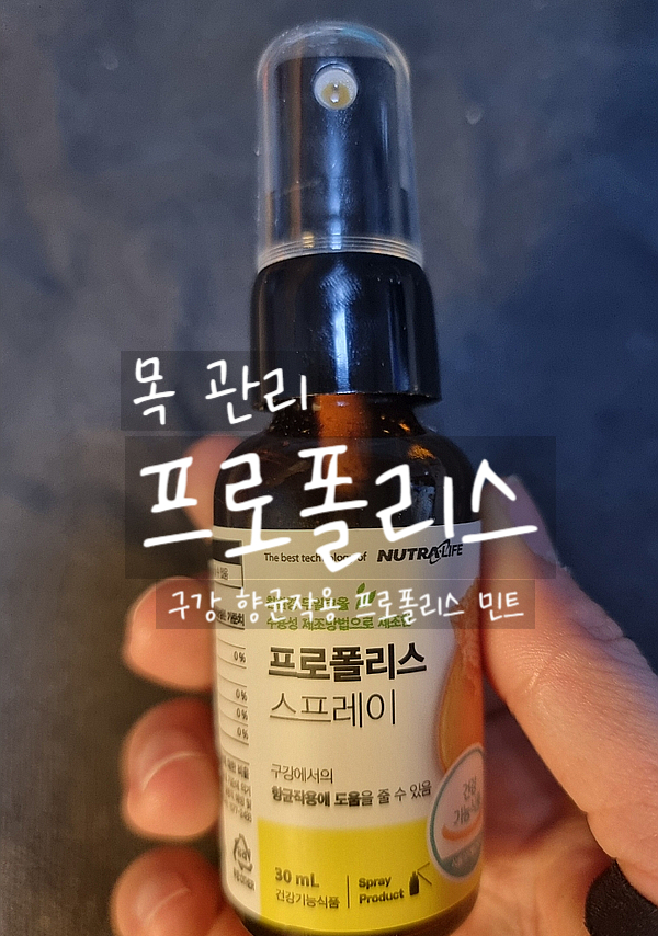  목 관리, 뉴트라라이프 프로폴리스 스프레이 간편한 구강 향균작용
