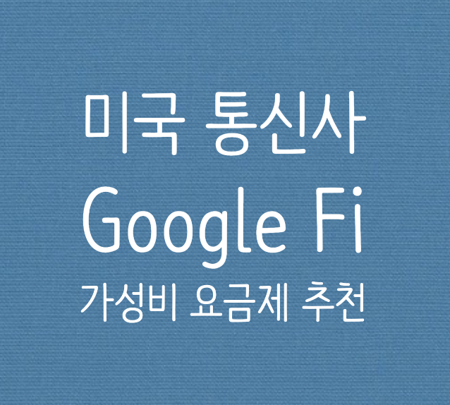  미국이민 가성비 휴대폰 요금제 / 해외발령 미군 추천 / 구글파이 Google Fi