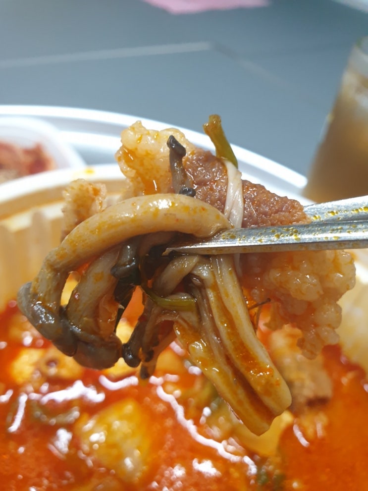  울산달동 군자대한곱창에서 곱창전골 배달후기