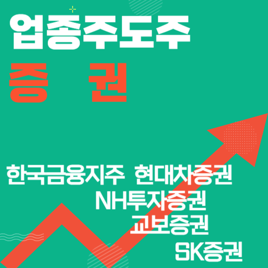 업종주도주 - 증권(한국금융지주,현대차증권,NH투자증권,교보증권,SK증권)주도주식 주가 분석 및 미래 투자 전망