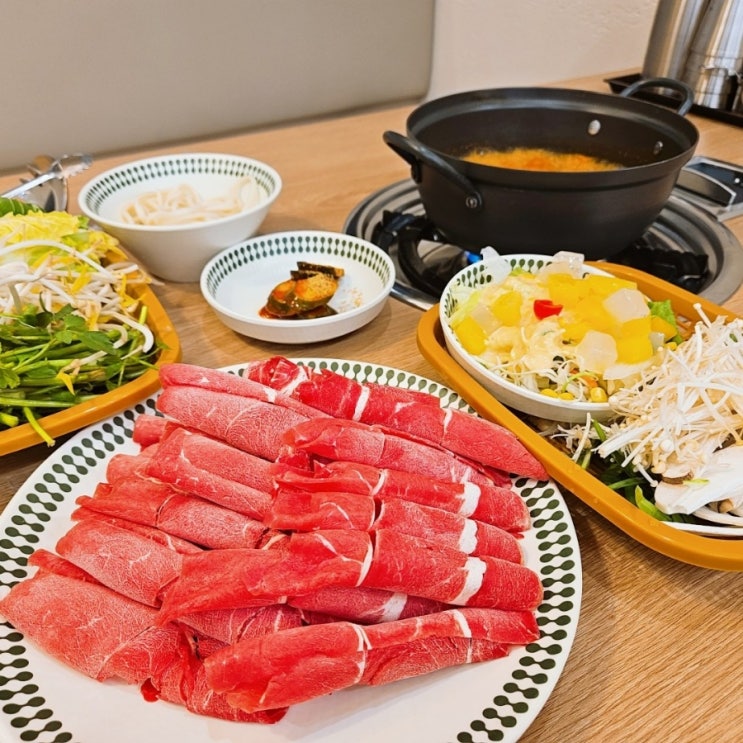  광주샤브샤브 신창동맛집 무한리필 샐러드바 산동교 등촌