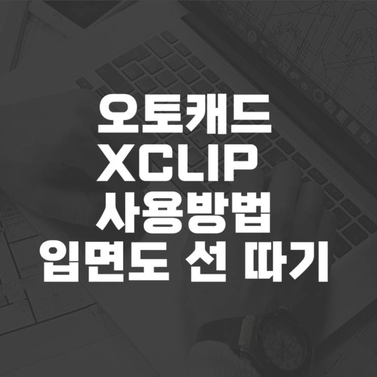 오토캐드 xclip 사용방법(입면도 선 따는 법)