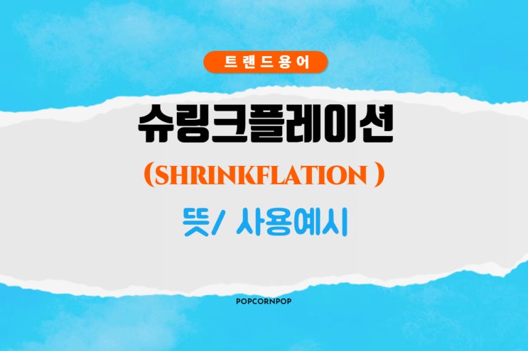  슈링크플레이션 뜻과 상품 사용예시