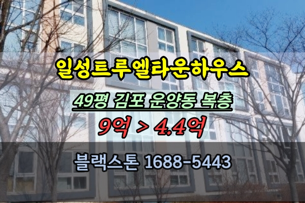 일성트루엘타운하우스 경매 49평 김포 운양동 복층아파트