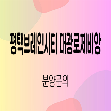  평택 브레인시티 대광로제비앙 미분양아파트 장안동 신축 잔여세대 분양가 모델하우스
