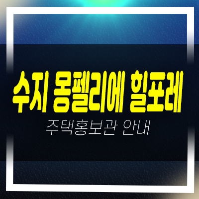  용인 수지몽펠리에힐포레 1단지,2단지 성복동 미분양오피스텔,아파트 분양가 신축공사 홍보관 안내