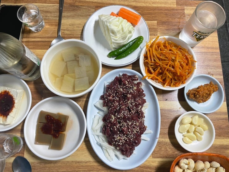  대구 육회 뭉티기 맛집 왕거미식당