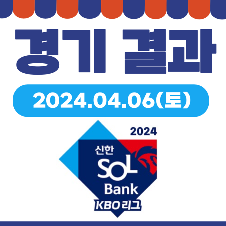 경기 결과 (한화 <b>키움</b>, kt lg, 두산 <b>롯데</b>, ssg nc, 삼성 기아)