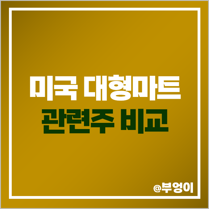대형 마트 관련주 미국 주식 타겟 월마트 코스트코 목표 주가 대형 마트 관련주 미국 주식 타겟 월마트 코스트코 목표 주가