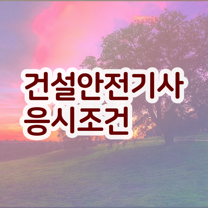 건설안전기사 실기 2주 건설안전기사 자격증 취득 최단기간 취득한 과정