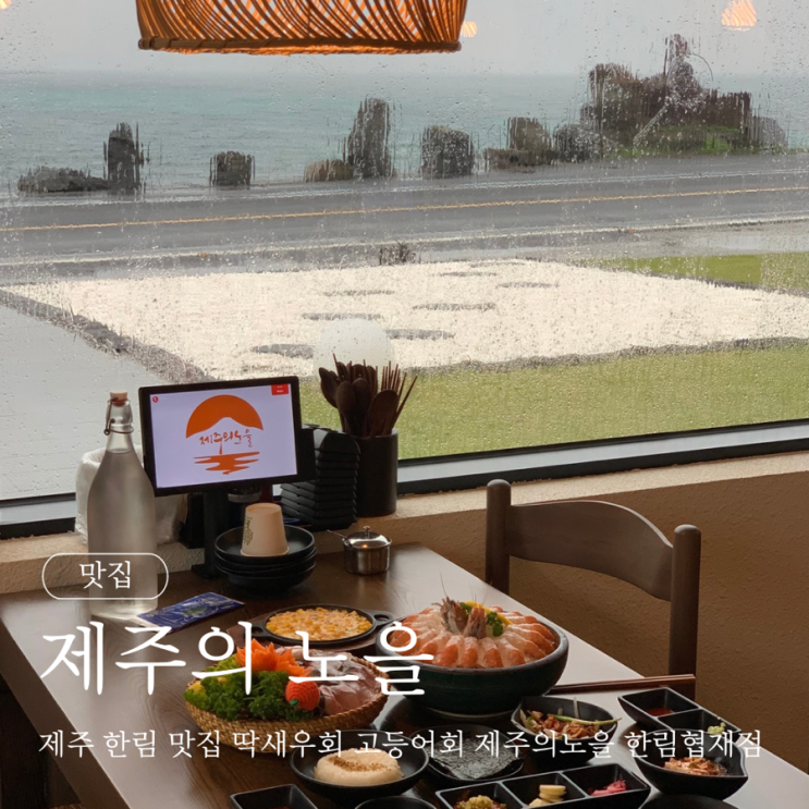  제주 한림 맛집 제주 딱새우회 제주의노을 한림협재점