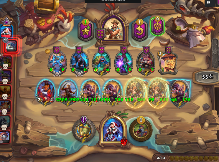  [하스스톤 전장] 가멧으로 키운 체력 4900 해드라