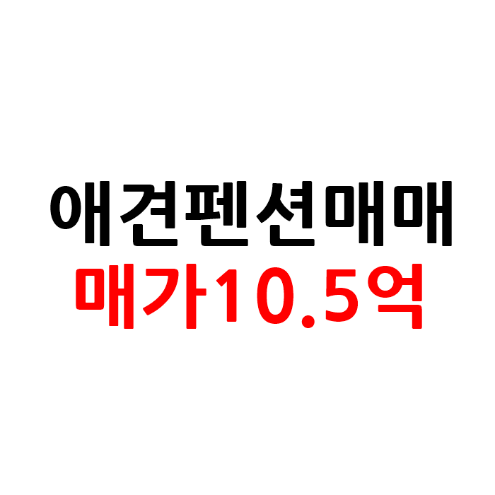  애견 독채 펜션 매매