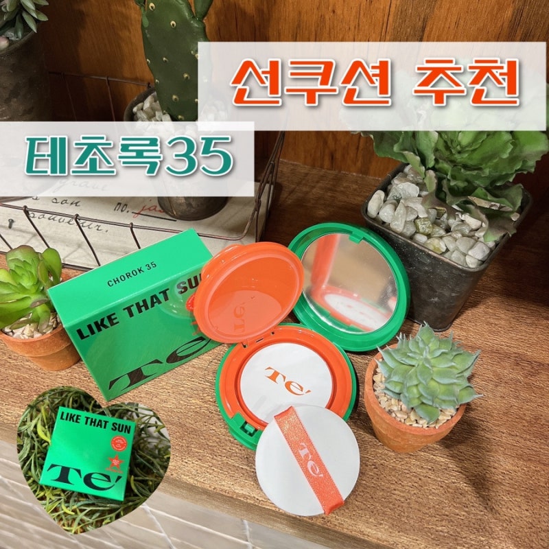 최화정 선쿠션으로 유명한 테초록35 선팩트 무기자차선쿠션 후기