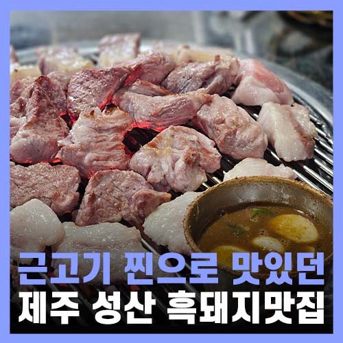  제주 성산일출봉 흑돼지 맛집 찐으로 좋았던 금박돈