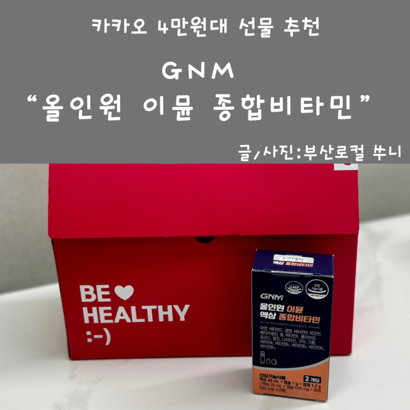 GNM 이뮨 종합비타민 후기 카카오 선물하기 4만원대 선물 추천