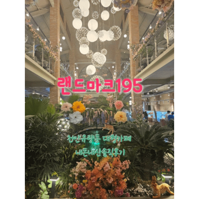  랜드마크195 충남천안대형카페 내돈내산솔직후기
