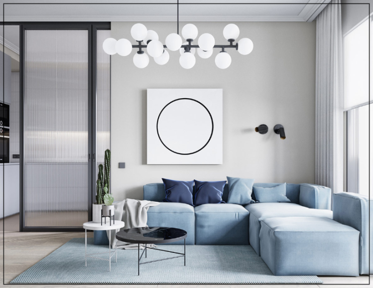 28평 소형아파트 인테리어 멋스러운 블루 온라인집들이