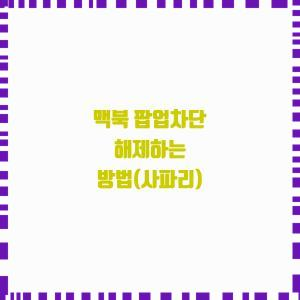  맥북 팝업차단 해제하는 방법(사파리)