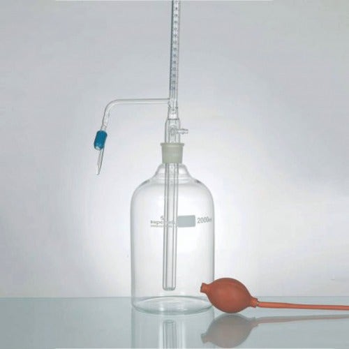  [유리초자] 니들 밸브형 투명 자동 뷰렛, Class A Automatic Zero Burette with PTFE Needle Valve, Class A
