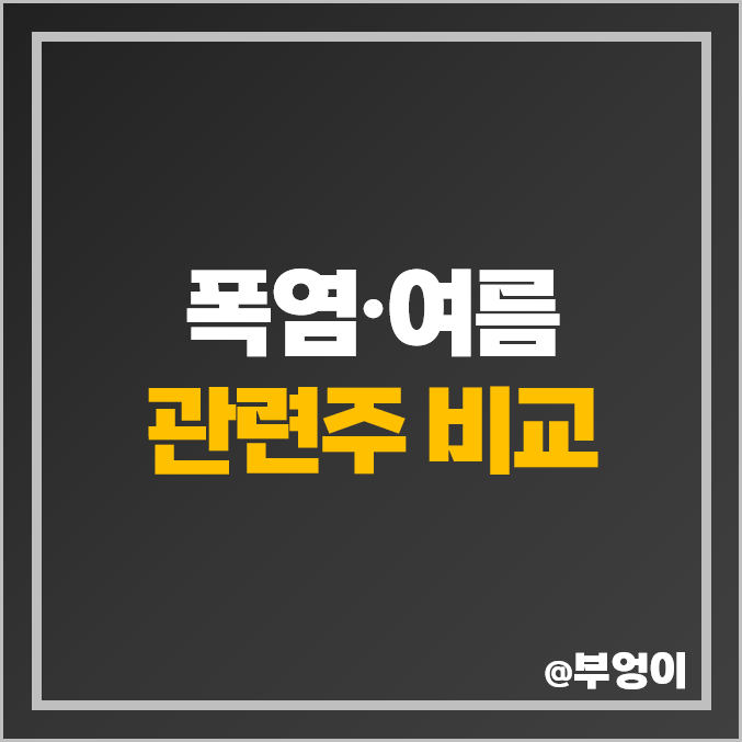 폭염 관련주 여름 주식 LG생활건강 제주맥주 파세코 이지홀딩스 주가