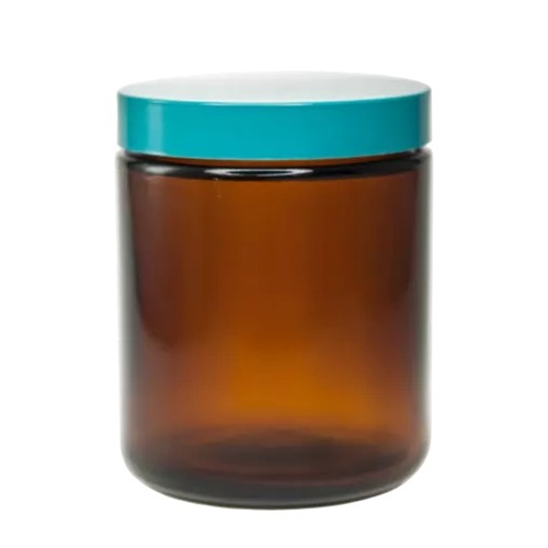  [유리초자] 240 ml 엠버 직선형 유리병 240 ml Amber Straight Sided Bottle