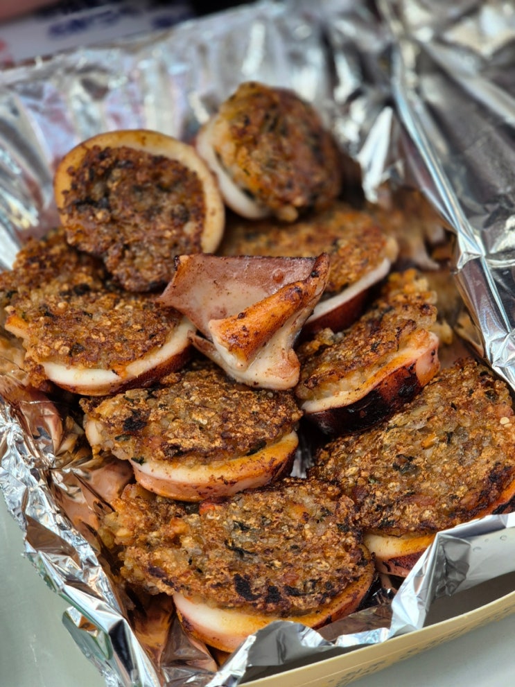  [속초 맛집/속초 중앙시장/누룽지오징어순대] 이거 먹으러 속초왔다!! "서민갑부 똑이네 튀김" 누룽지 오징어순대 솔직후기/주차/웨이팅