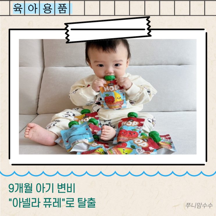  9개월 아기 변비 "아넬라 퓨레"로 탈출