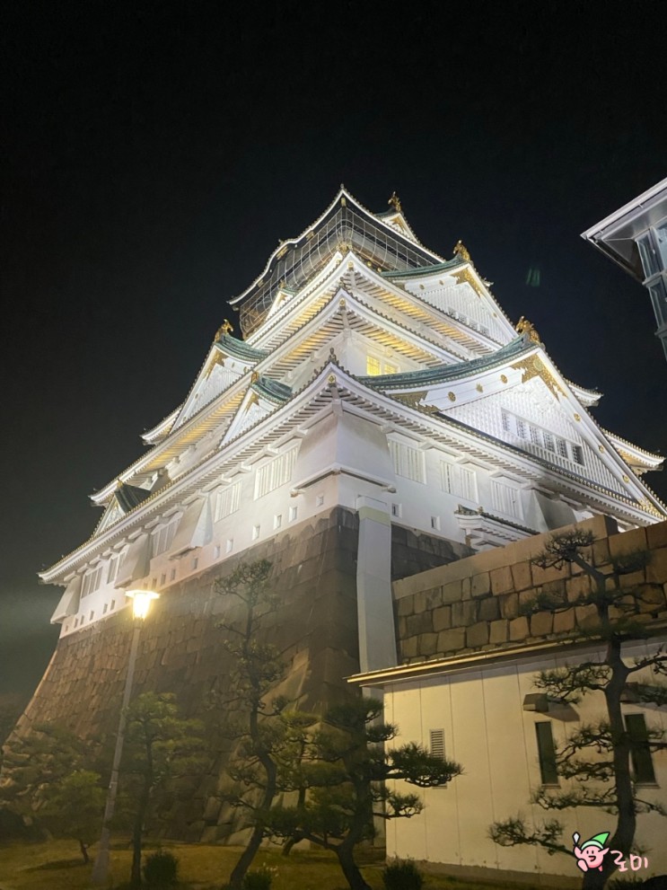 오사카성 저녁 야경 보러 가기 천수각 가는 법 입장 시간