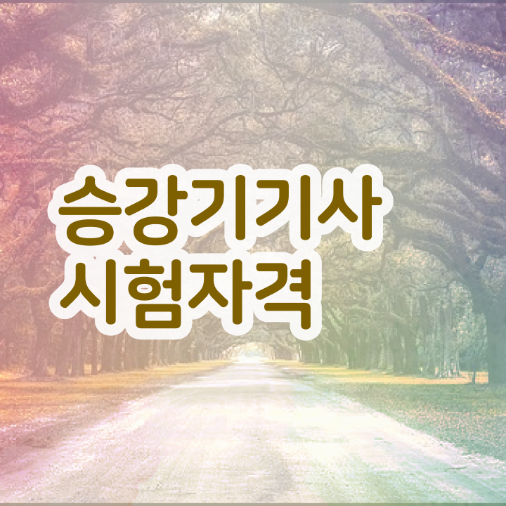 승강기 산업기사 , 승강기기사 응시조건 준비하고 자격증을 땄던 전략