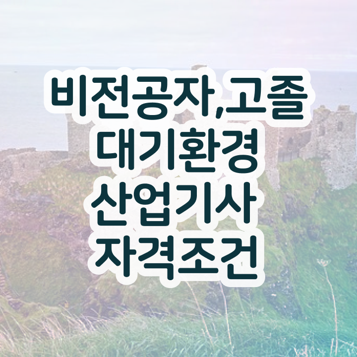  대기환경산업기사 합격률 , 대기환경산업기사 자격요건 비전공자도 일과 병행하며 1학기 만에 준비하는 팁