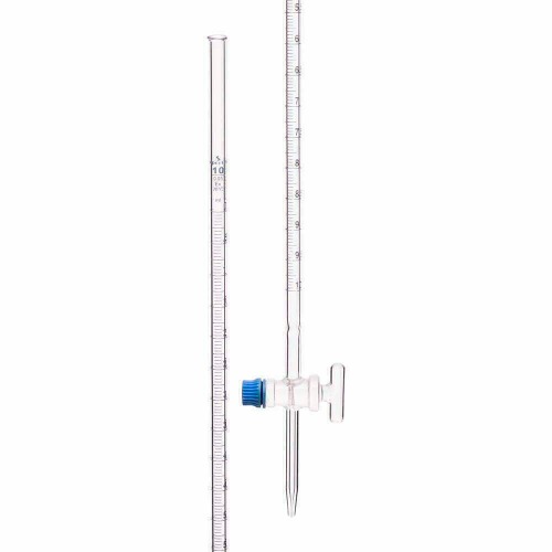  [유리초자] 유리 스톱콕 투명 뷰렛, Class B Clear Burette with Glass Screw Thread Stopcock, Class B