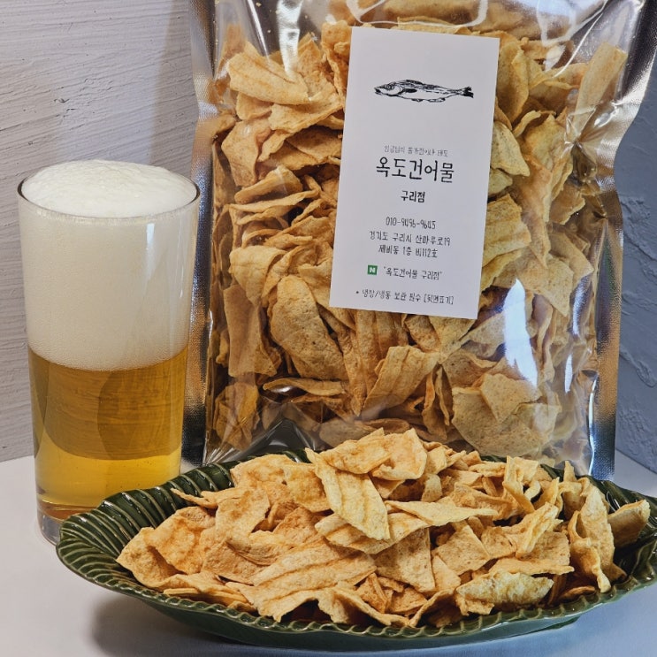  옥도건어물 맥주 마른안주 바삭한 어포튀김