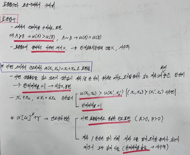  효용함수 (미시경제학 10-2)