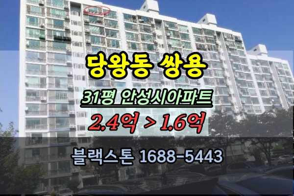 당왕동 쌍용아파트 경매 31평 안성시30평대