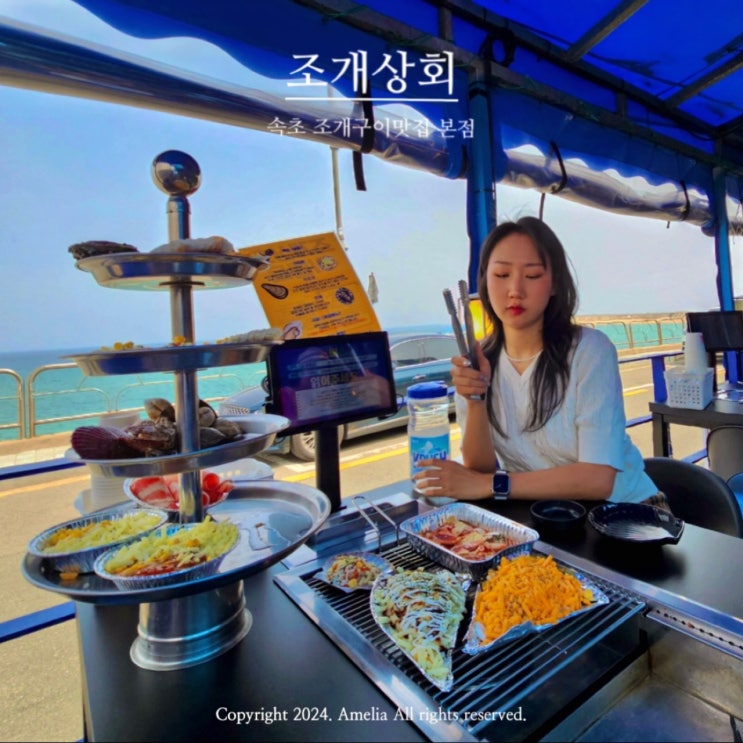  속초조개구이 등대해수욕장 맛집 오션뷰 조개상회 I 반려견동반가능