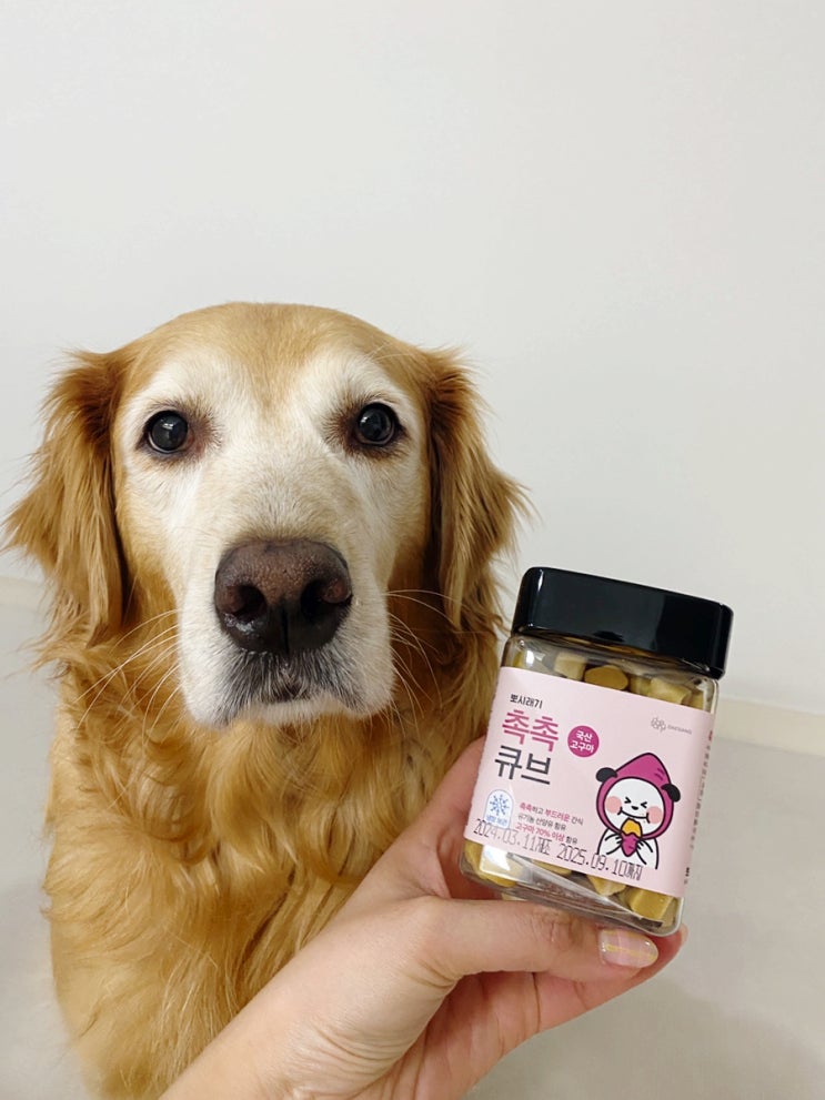  손에 묻지않는 강아지간식, 뽀시래기 촉촉큐브