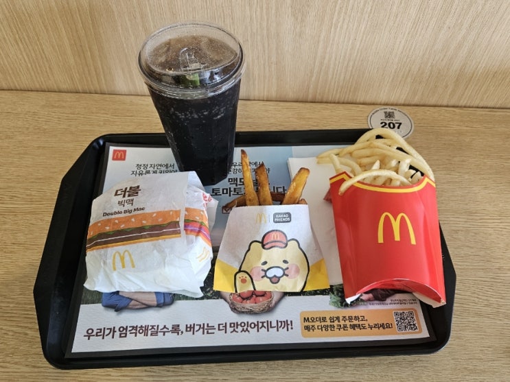  맥도날드 더블빅맥(메가맥) & 춘식이 고구마 후라이 / 4월 신상 신메뉴 시식 후기