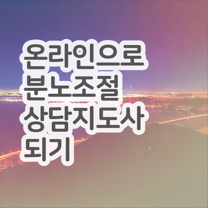  분노 조절장애약 , 분노조절상담지도사 자격증 취득 정보 요약