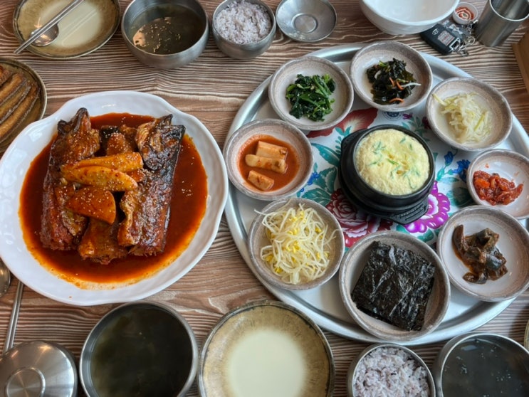  분당 미금맛집 둥근상 시골집 갈치구이 코다리조림 점심후기