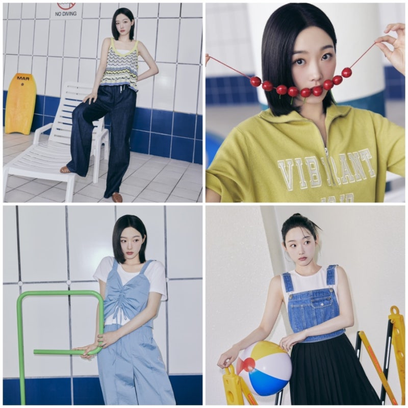 이유미패션 쥬시쥬디셋업, 이유미데님, 이유미원피스 마이크로배케이션 여행룩